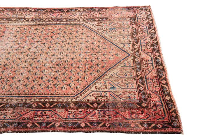 4' 3 x 6' 2 Hand Knotted Ultra Vintage Persian Wool Rug