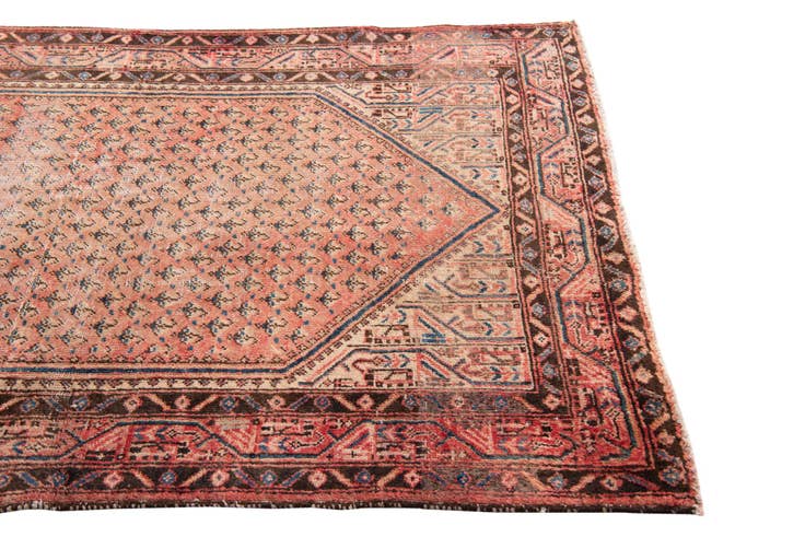 Detail image of 4' 3 x 6' 2 Hand Knotted Ultra Vintage Persian Wool Rug