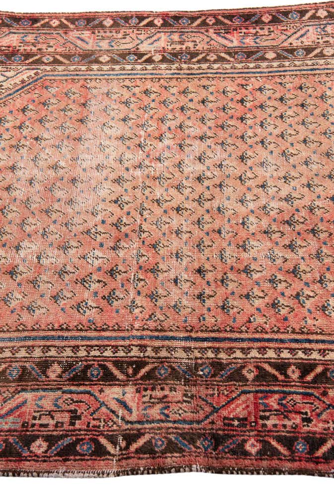 4' 3 x 6' 2 Hand Knotted Ultra Vintage Persian Wool Rug