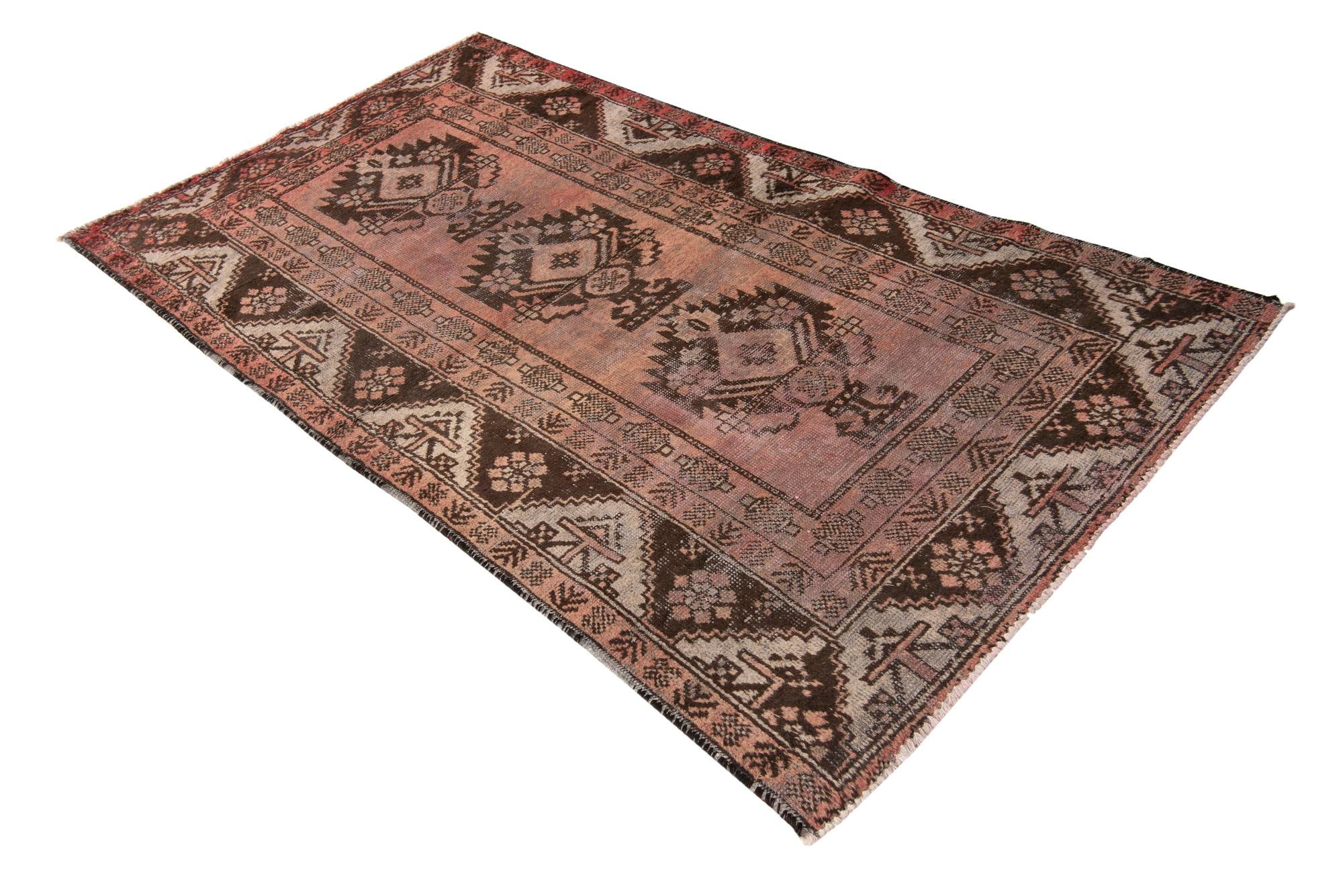 3' 10 x 6' 9 Hand Knotted Ultra Vintage Persian Wool Rug
