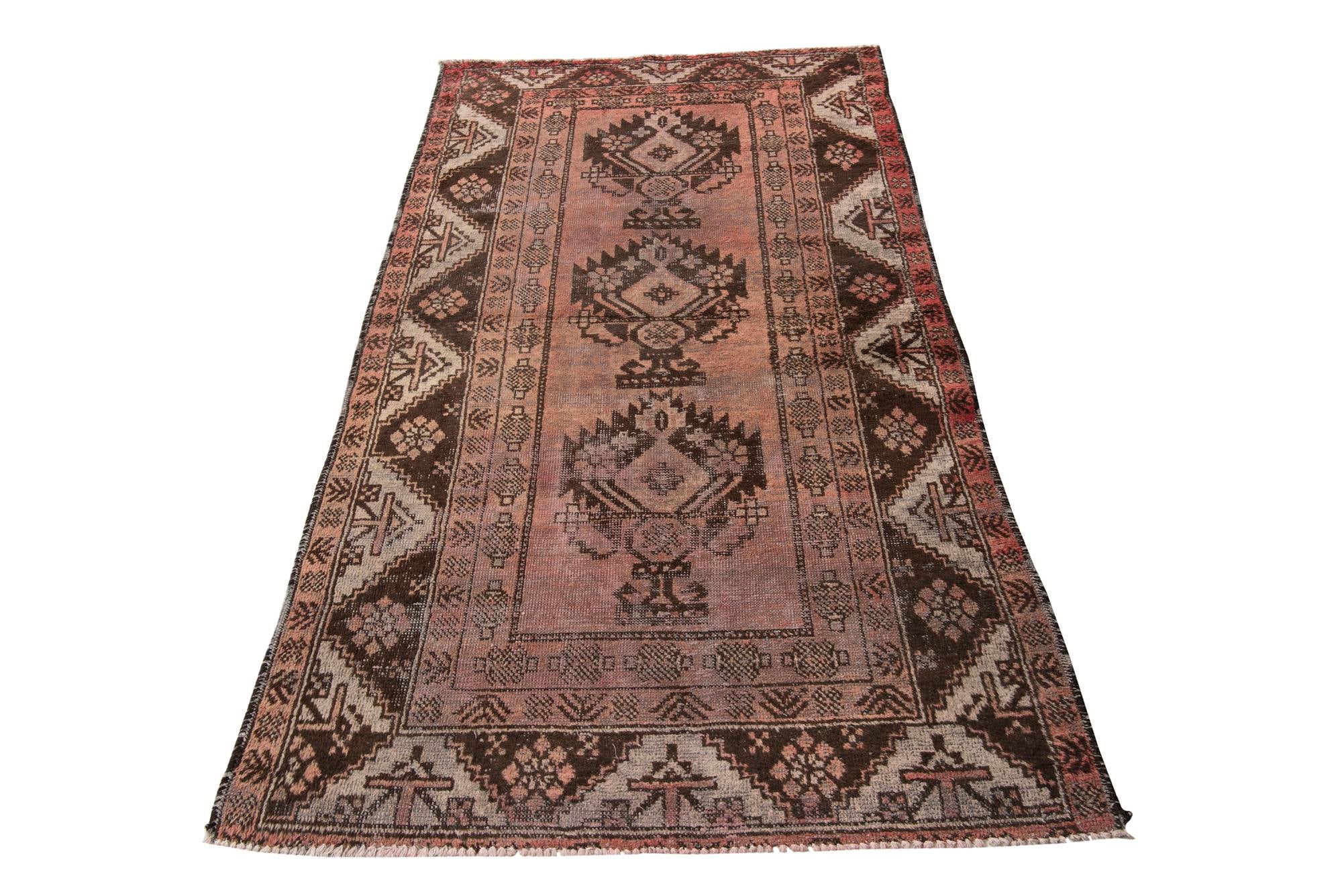 3' 10 x 6' 9 Hand Knotted Ultra Vintage Persian Wool Rug