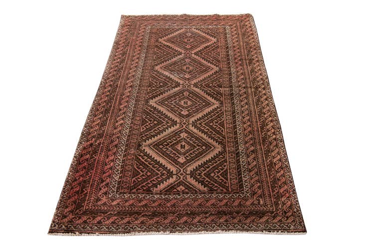 Detail image of 3' 10 x 6' 7 Hand Knotted Ultra Vintage Persian Wool Rug