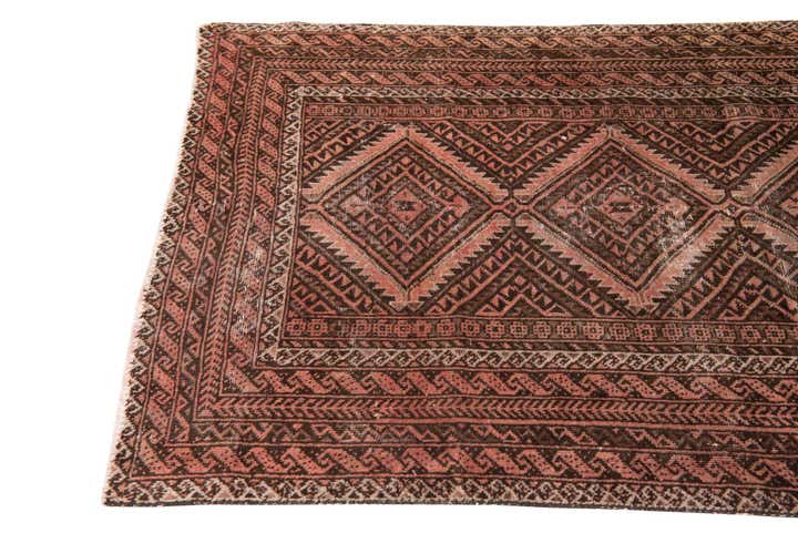 3' 10 x 6' 7 Hand Knotted Ultra Vintage Persian Wool Rug