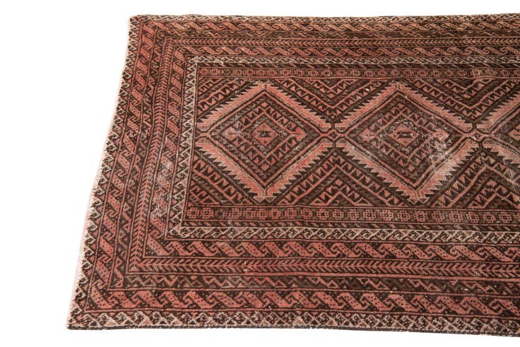 Detail image of 3' 10 x 6' 7 Hand Knotted Ultra Vintage Persian Wool Rug
