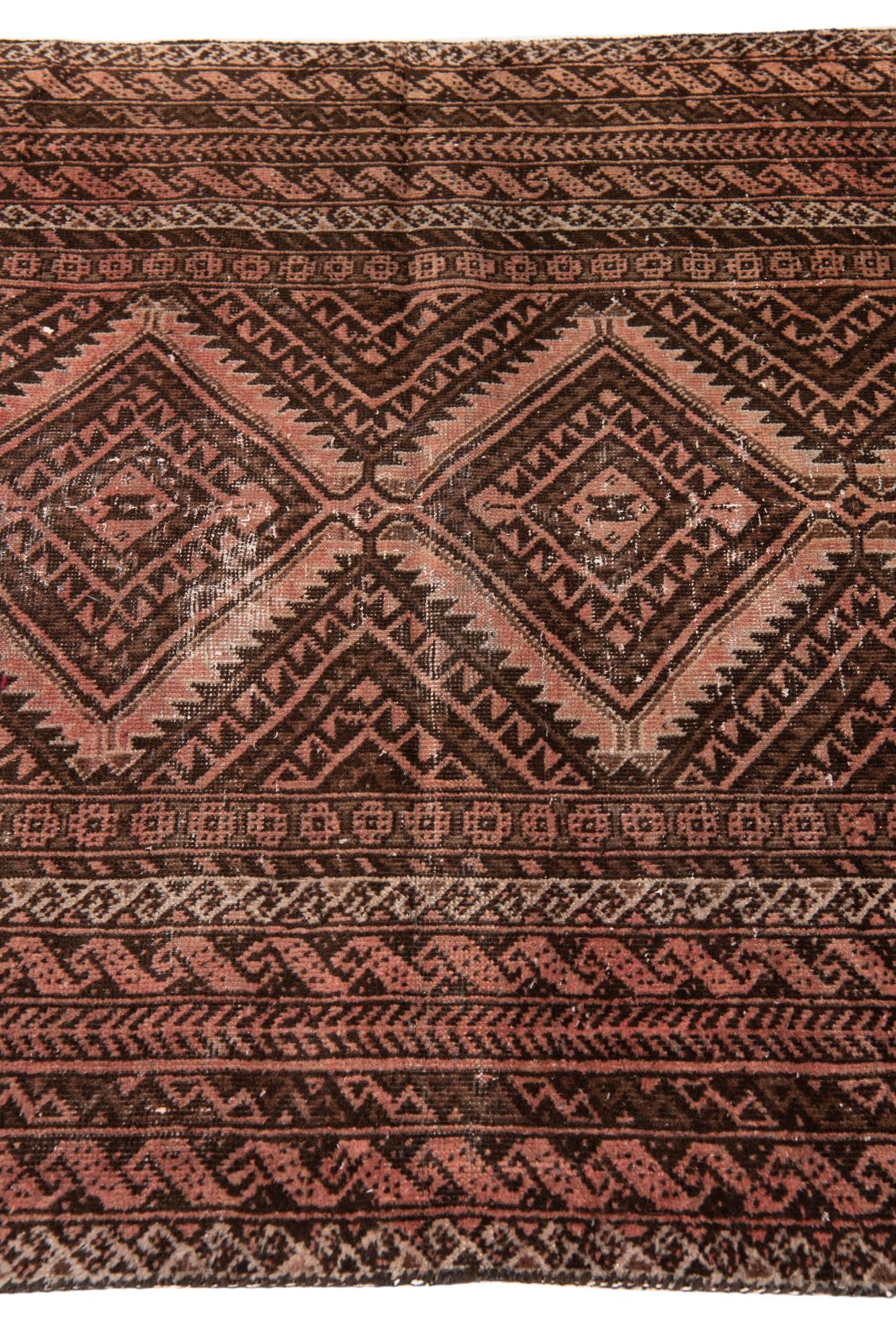 3' 10 x 6' 7 Hand Knotted Ultra Vintage Persian Wool Rug