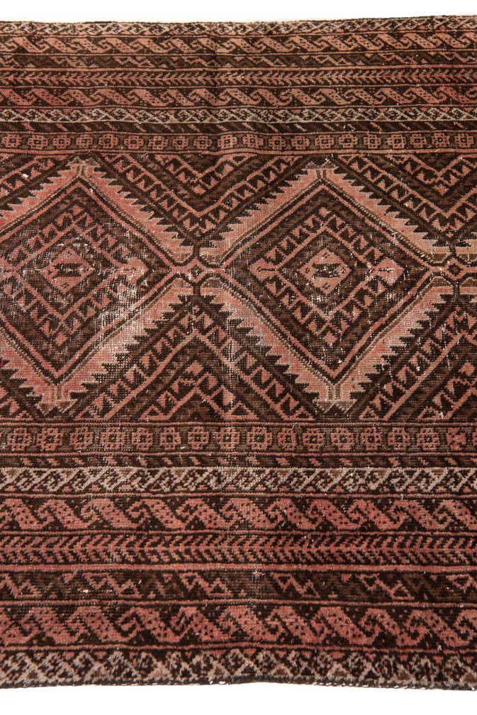 3' 10 x 6' 7 Hand Knotted Ultra Vintage Persian Wool Rug