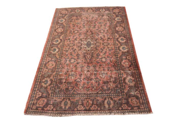 120cm x 190cm Handgeknoopt Ultra Vintage Perzisch Wol Vloerkleed