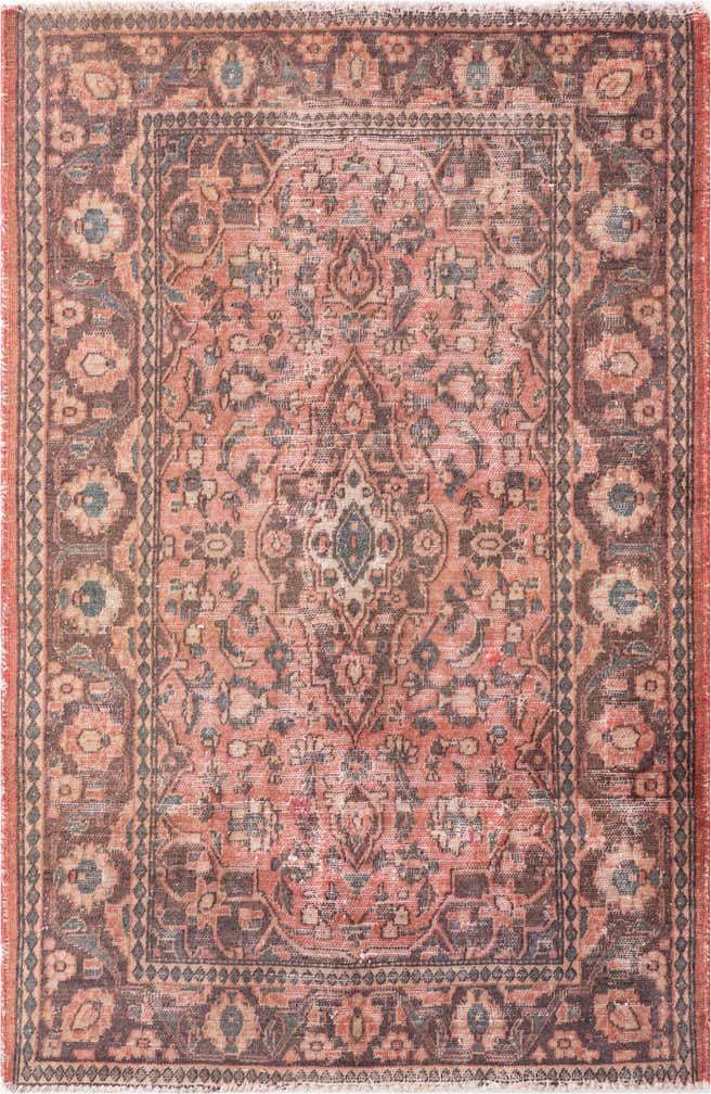 120cm x 190cm Handgeknoopt Ultra Vintage Perzisch Wol Vloerkleed