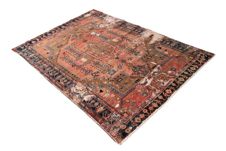 Detail image of 4' 6 x 6' 10 Hand Knotted Ultra Vintage Persian Wool Rug