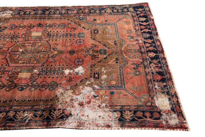 4' 6 x 6' 10 Hand Knotted Ultra Vintage Persian Wool Rug