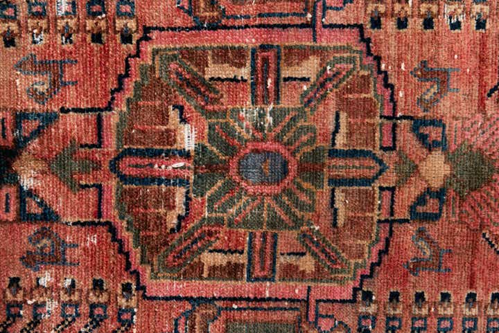 4' 6 x 6' 10 Hand Knotted Ultra Vintage Persian Wool Rug