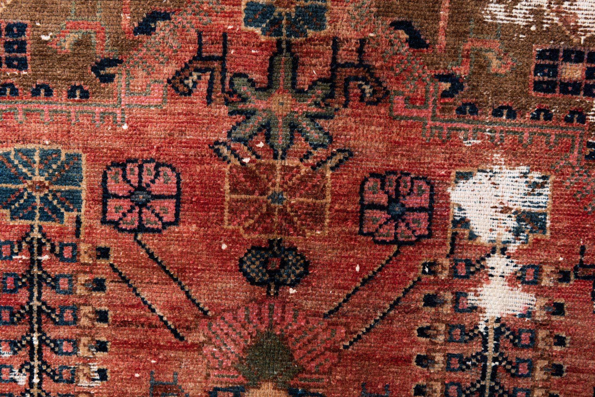 4' 6 x 6' 10 Hand Knotted Ultra Vintage Persian Wool Rug