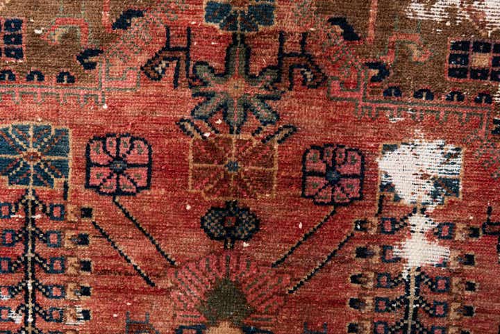 4' 6 x 6' 10 Hand Knotted Ultra Vintage Persian Wool Rug
