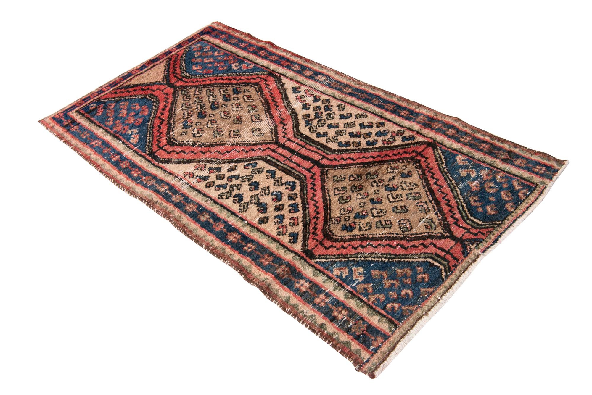 3' 2 x 5' 10 Hand Knotted Ultra Vintage Persian Wool Rug