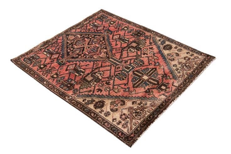 Detail image of 3' 1 x 3' 10 Hand Knotted Ultra Vintage Persian Wool Rug