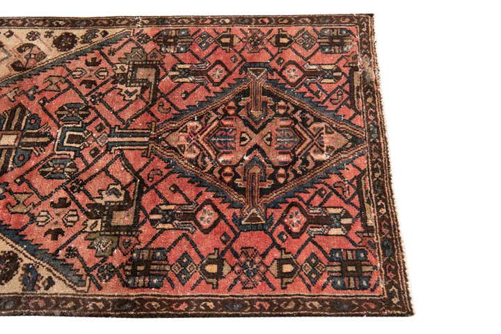 3' 1 x 3' 10 Hand Knotted Ultra Vintage Persian Wool Rug