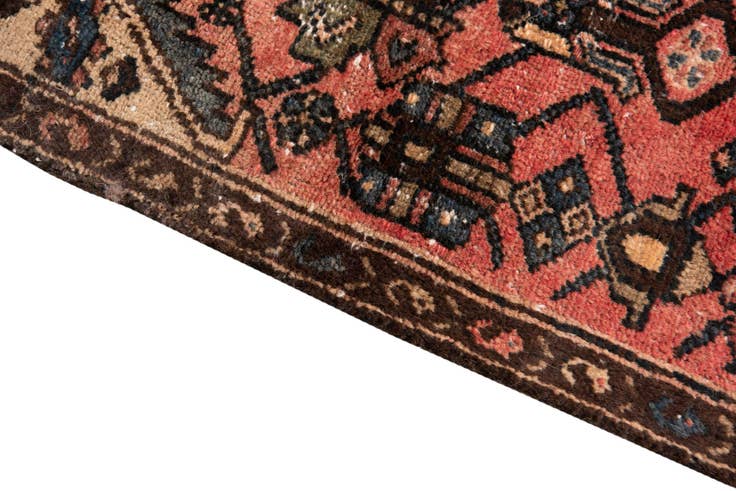 Detail image of 3' 1 x 3' 10 Hand Knotted Ultra Vintage Persian Wool Rug