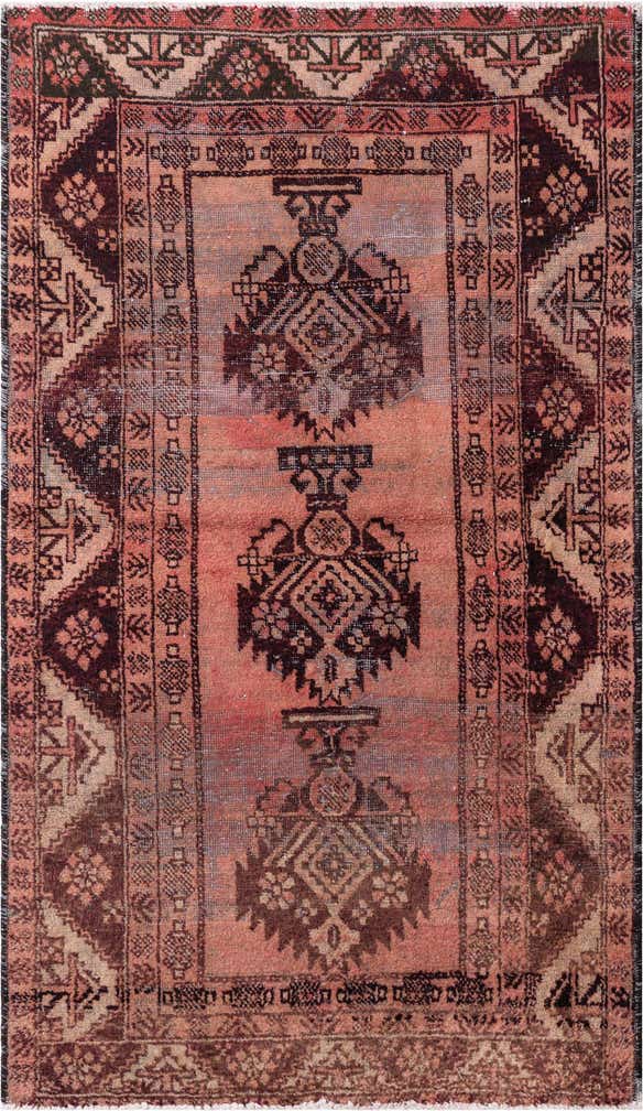 4' 3 x 6' 8 Hand Knotted Ultra Vintage Persian Wool Rug