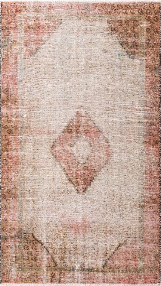 Detail image of 3' 8 x 6' 5 Hand Knotted Ultra Vintage Persian Wool Rug
