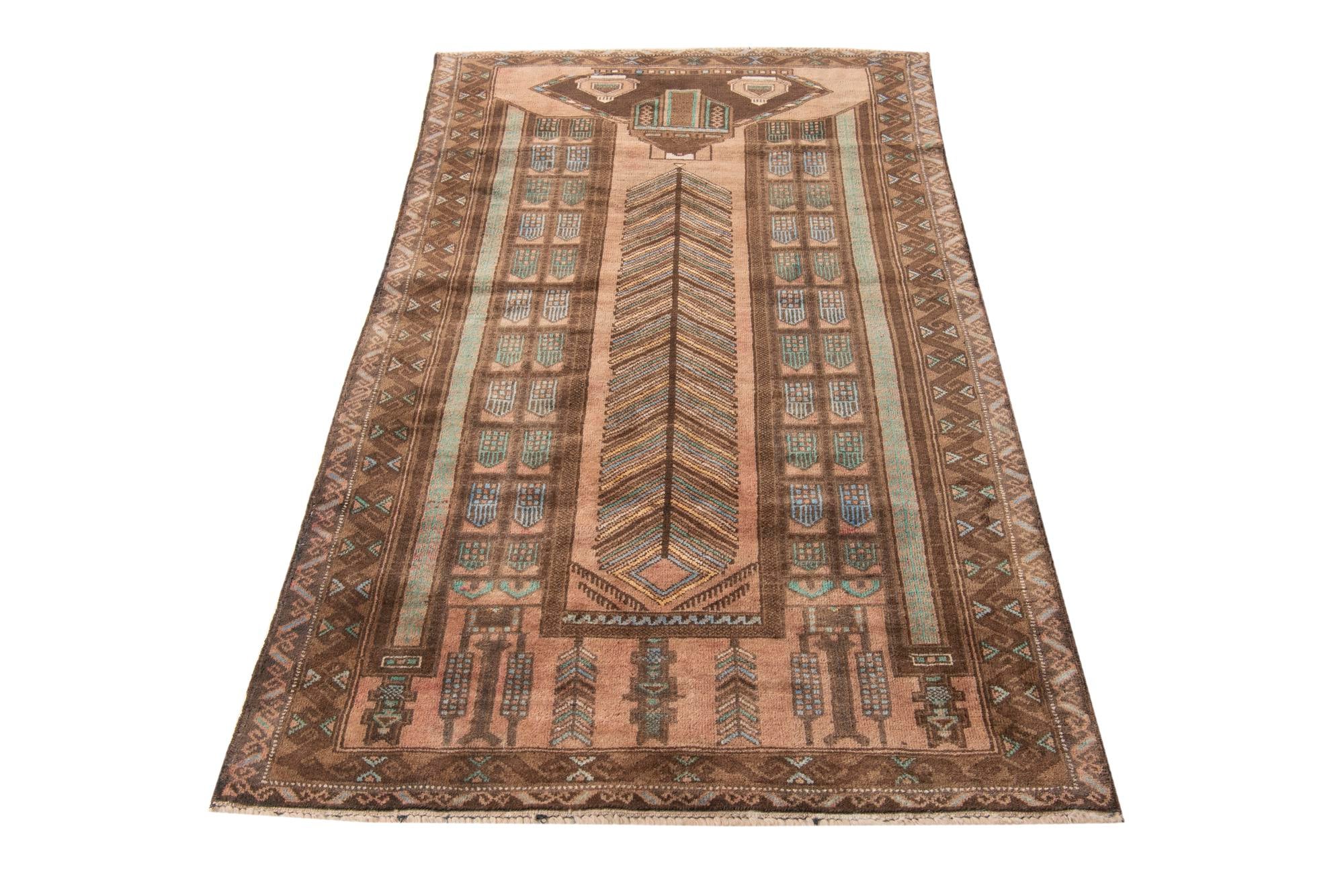 3' 9 x 6' 3 Hand Knotted Ultra Vintage Persian Wool Rug