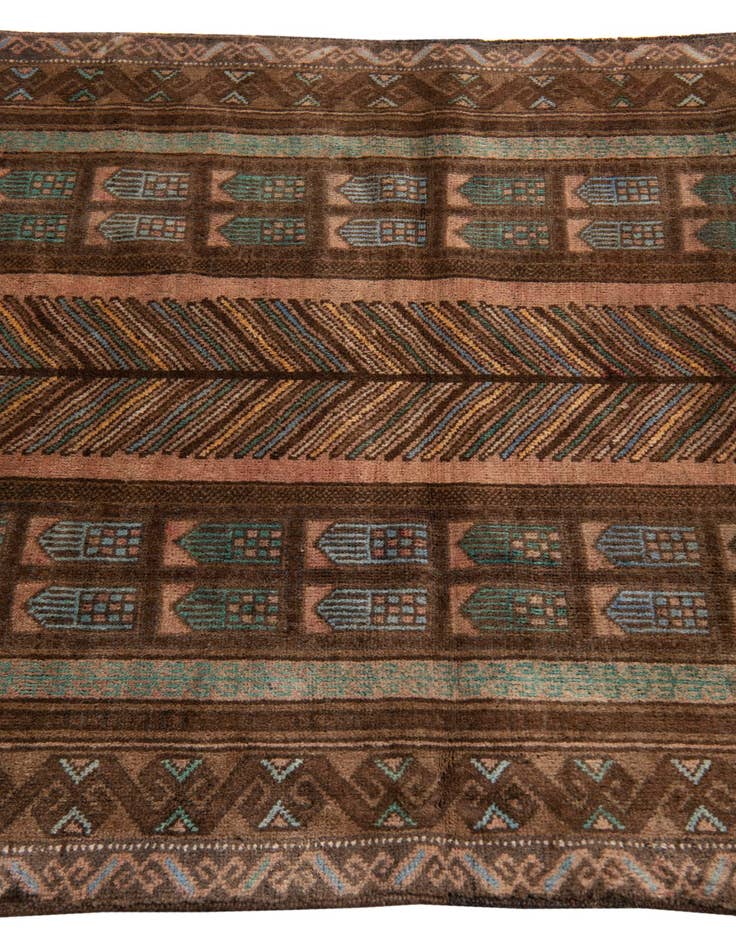 Detail image of 3' 9 x 6' 3  Hand Knotted Ultra Vintage Persian Wool Rug