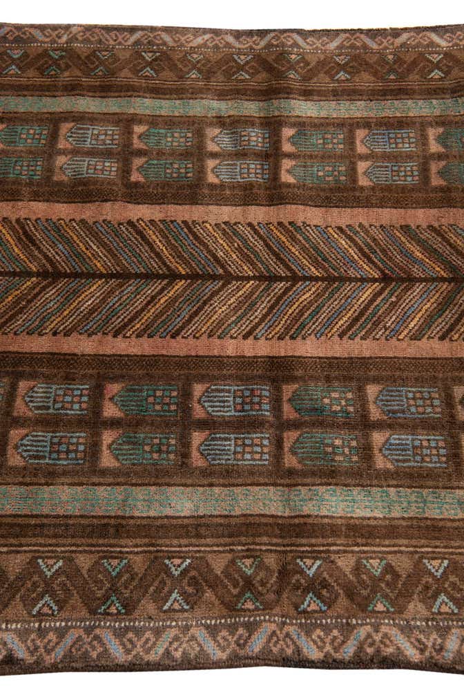 3' 9 x 6' 3 Hand Knotted Ultra Vintage Persian Wool Rug