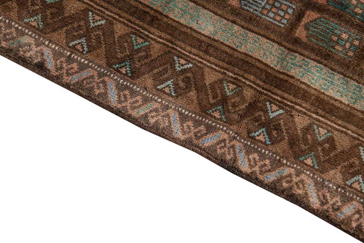 Detail image of 3' 9 x 6' 3 Hand Knotted Ultra Vintage Persian Wool Rug