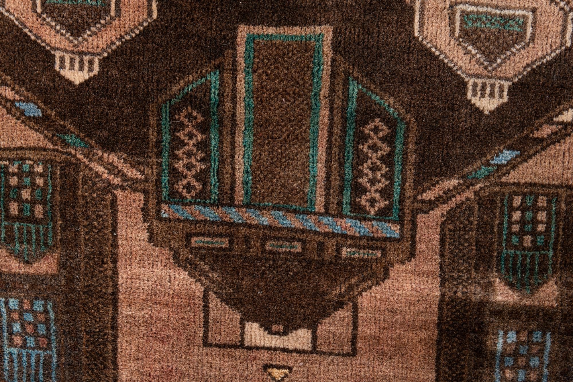 3' 9 x 6' 3 Hand Knotted Ultra Vintage Persian Wool Rug