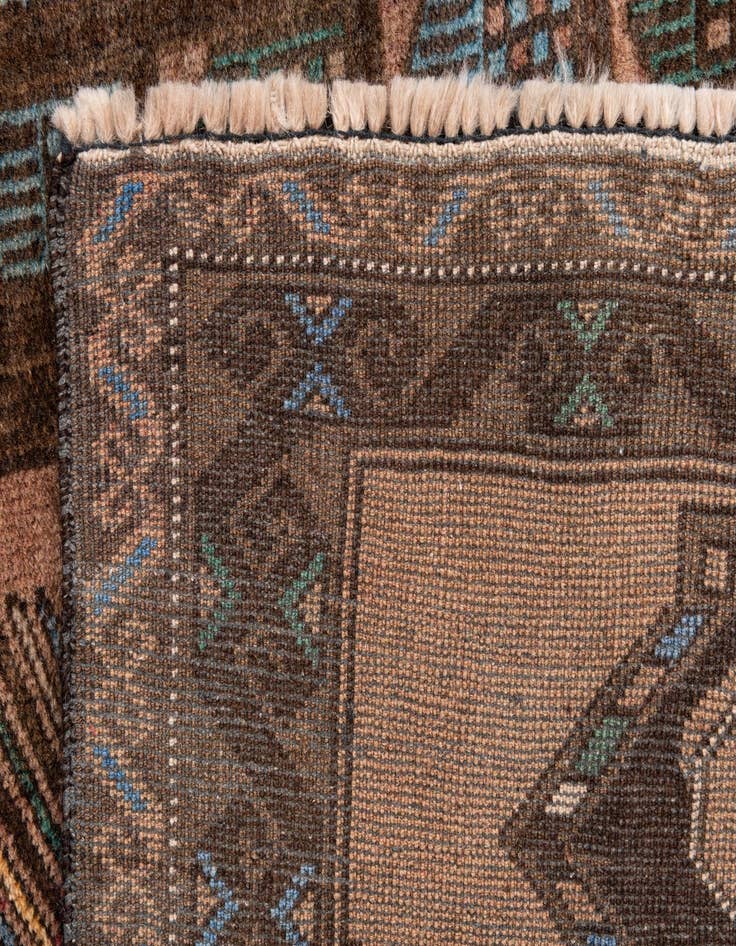 Detail image of 3' 9 x 6' 3  Hand Knotted Ultra Vintage Persian Wool Rug