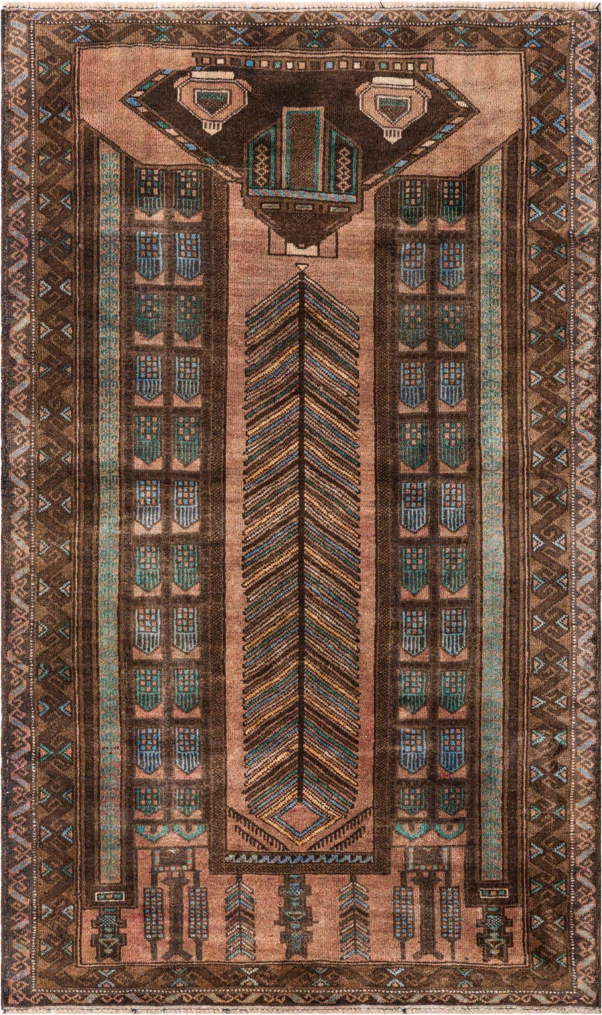 3' 9 x 6' 3 Hand Knotted Ultra Vintage Persian Wool Rug