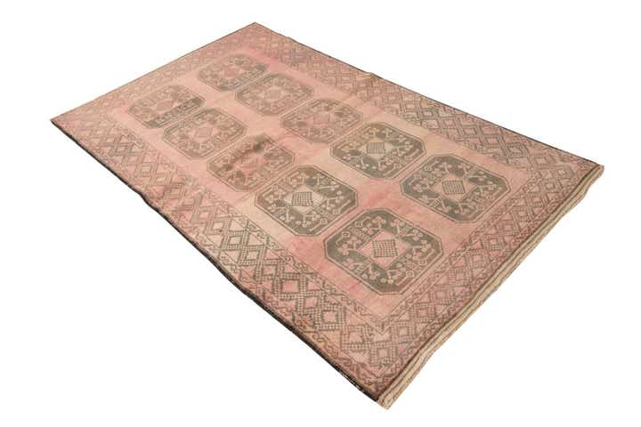 3' 9 x 6' 5 Hand Knotted Ultra Vintage Persian Wool Rug