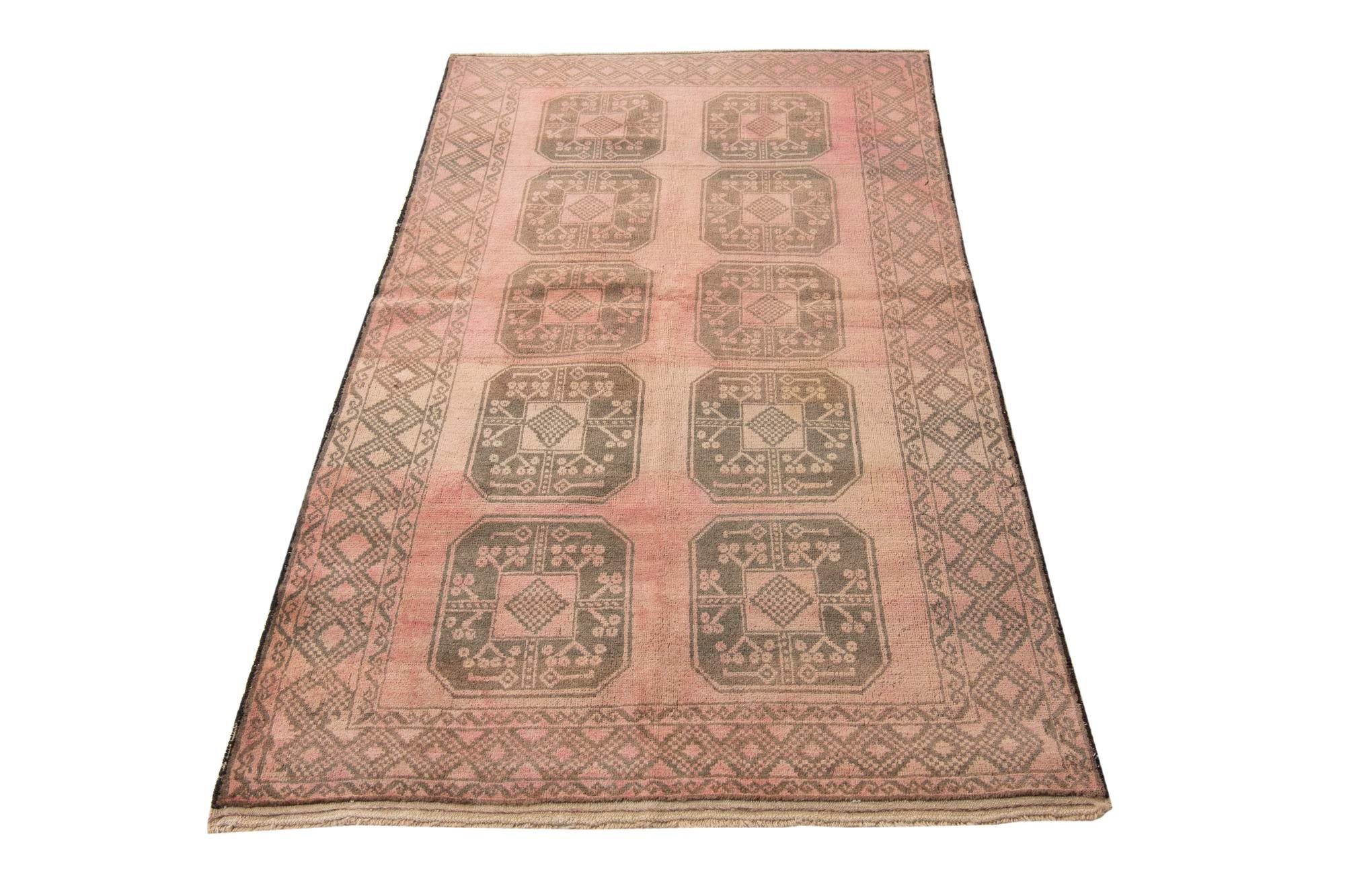 3' 9 x 6' 5 Hand Knotted Ultra Vintage Persian Wool Rug