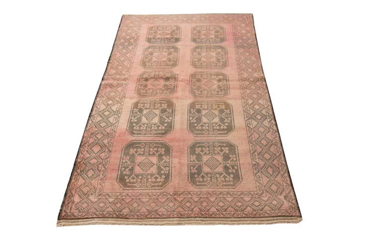Detail image of 3' 9 x 6' 5 Hand Knotted Ultra Vintage Persian Wool Rug