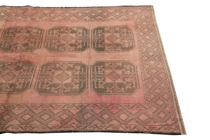 Detail image of 3' 9 x 6' 5 Hand Knotted Ultra Vintage Persian Wool Rug