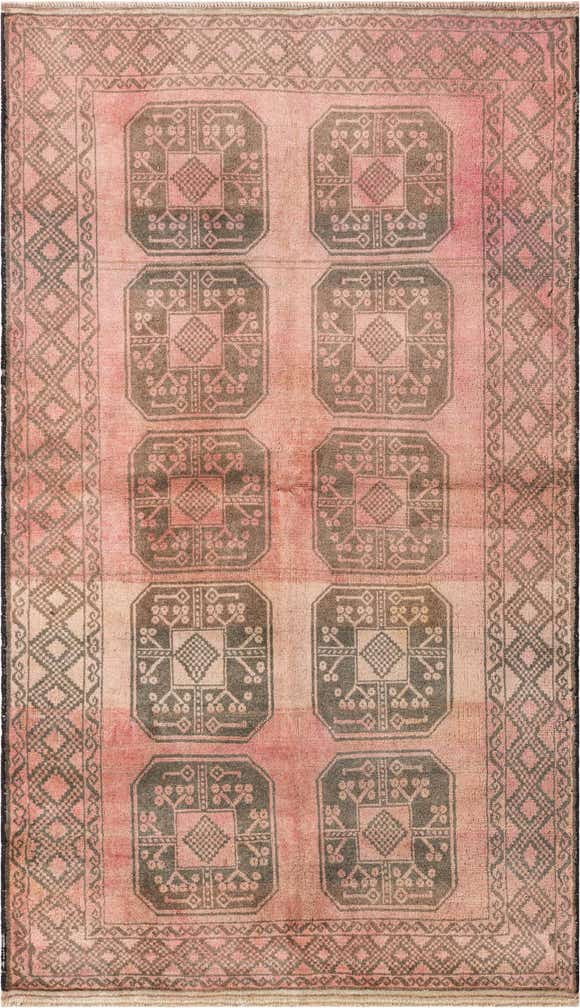 3' 9 x 6' 5 Hand Knotted Ultra Vintage Persian Wool Rug