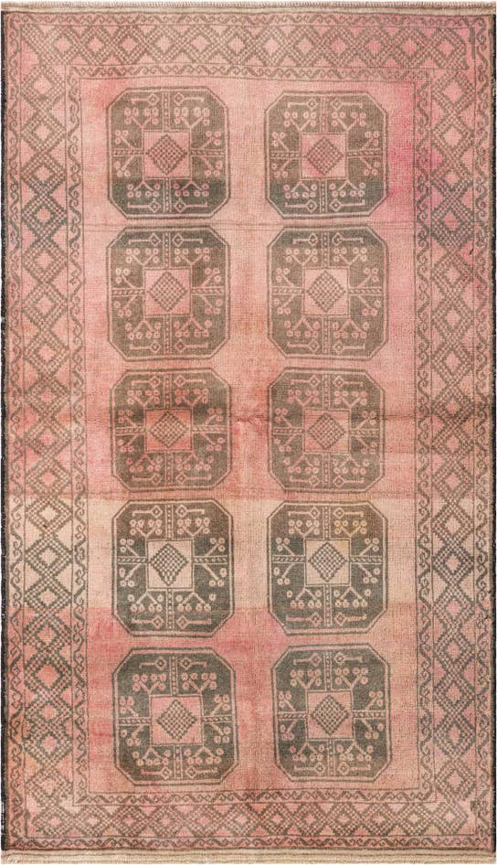Detail image of 3' 9 x 6' 5 Hand Knotted Ultra Vintage Persian Wool Rug