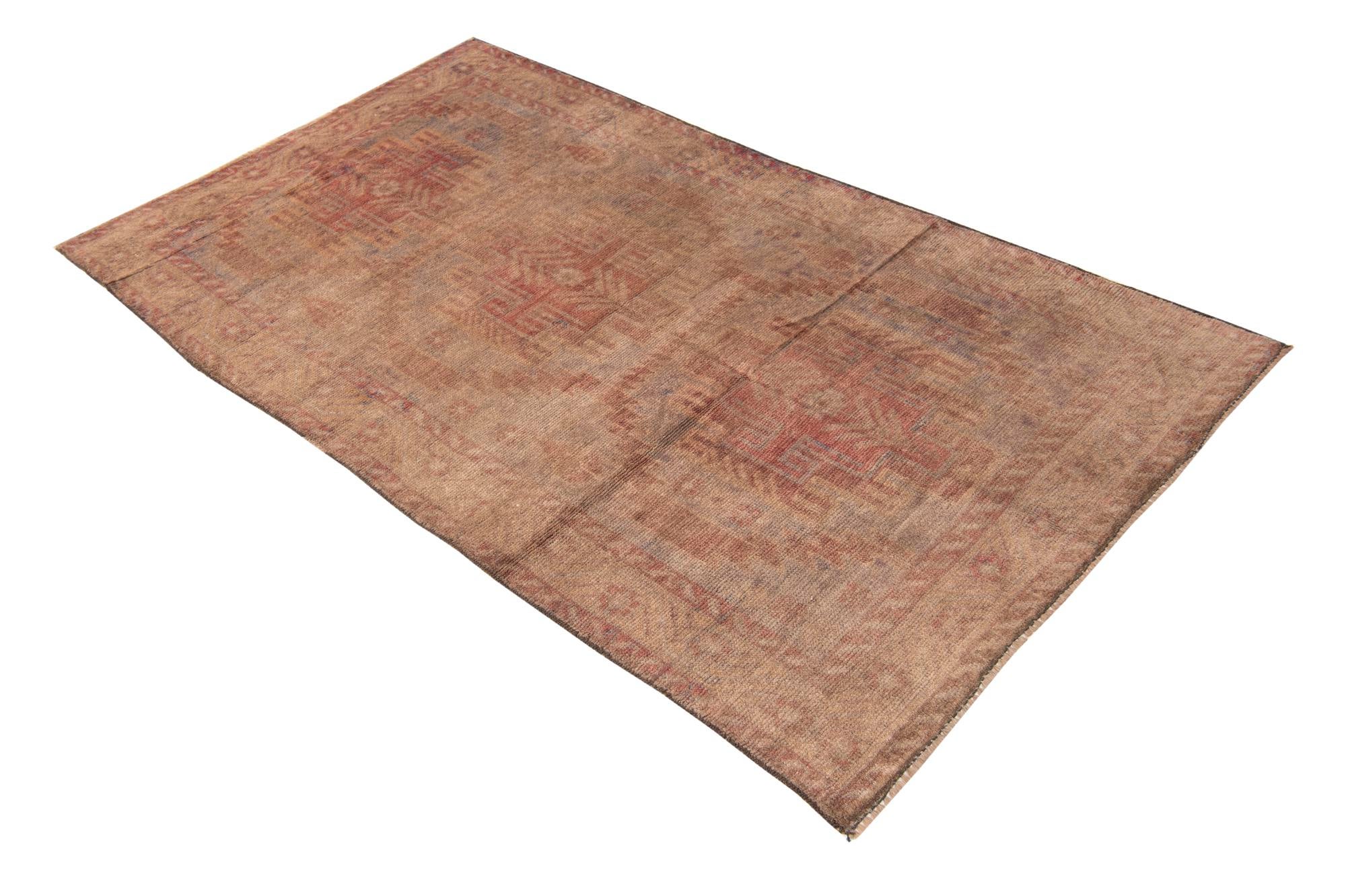 3' 7 x 6' 5 Hand Knotted Ultra Vintage Persian Wool Rug