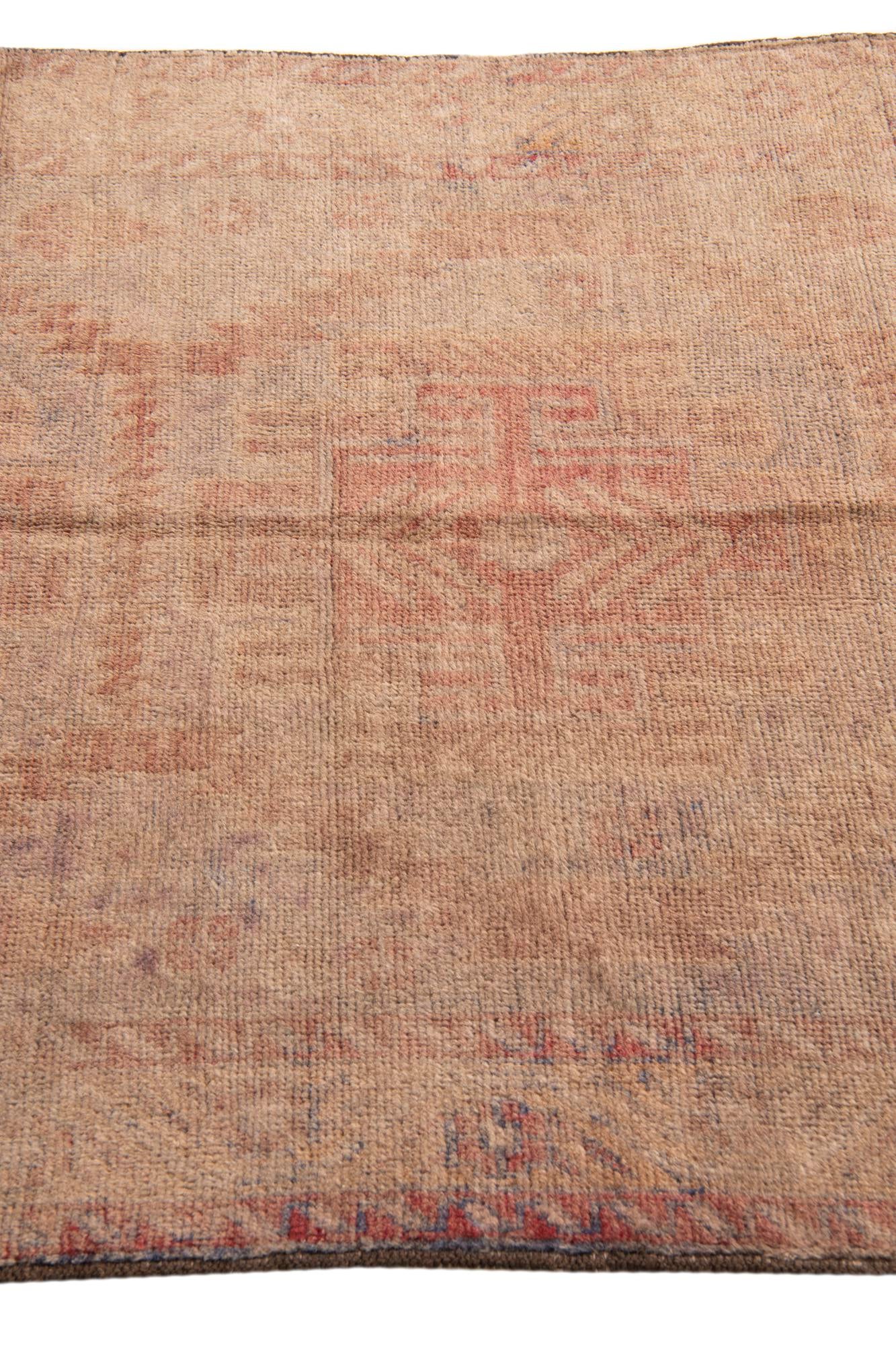 3' 7 x 6' 5 Hand Knotted Ultra Vintage Persian Wool Rug