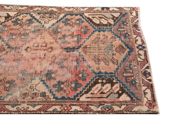 Detail image of 3' 5 x 4' 8 Hand Knotted Ultra Vintage Persian Wool Rug