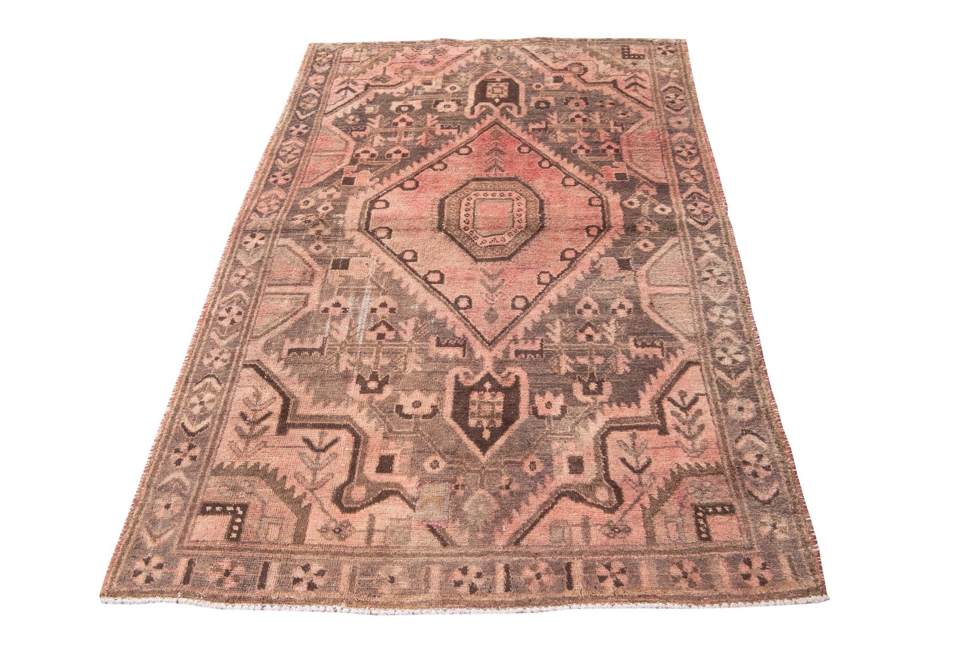 4' 6 x 6' 9 Hand Knotted Ultra Vintage Persian Wool Rug