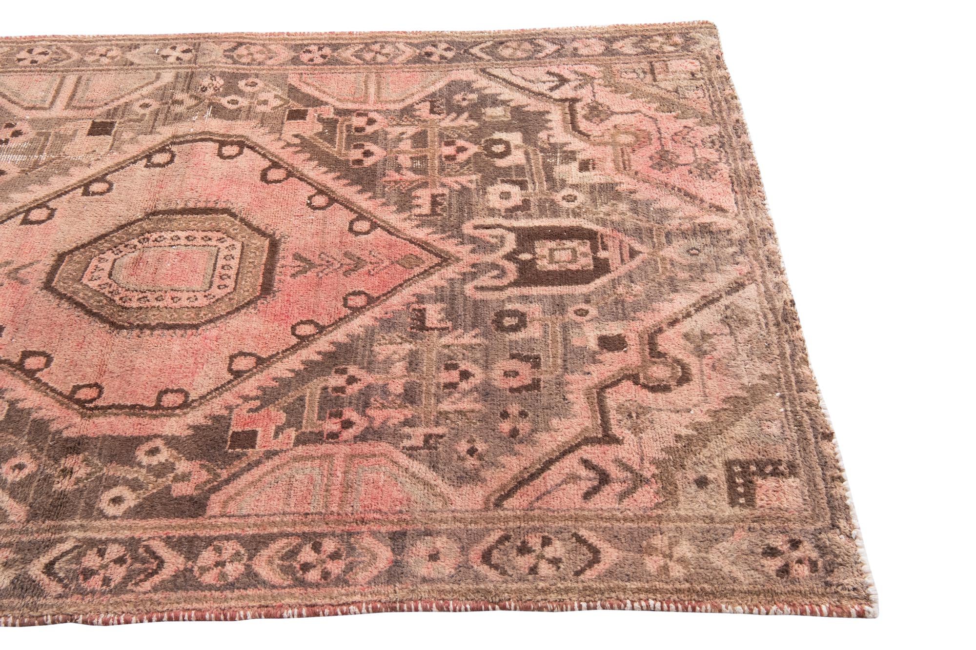4' 6 x 6' 9 Hand Knotted Ultra Vintage Persian Wool Rug