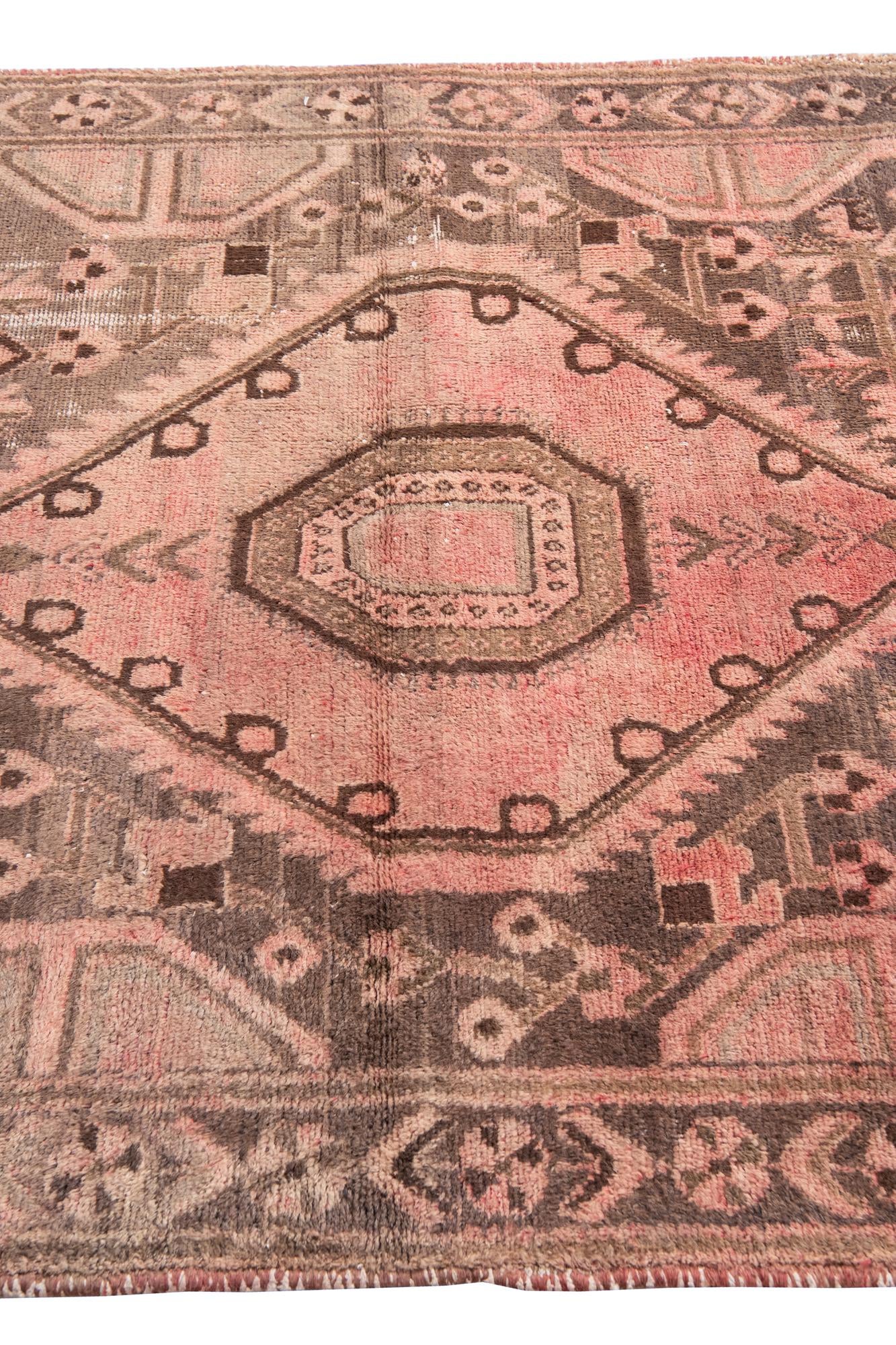 4' 6 x 6' 9 Hand Knotted Ultra Vintage Persian Wool Rug