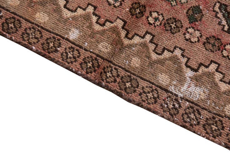 Detail image of 3' 9 x 5' 10 Hand Knotted Ultra Vintage Persian Wool Rug