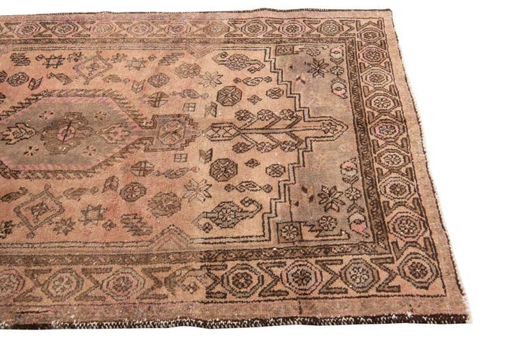 Detail image of 4' 4 x 5' 7 Hand Knotted Ultra Vintage Persian Wool Rug