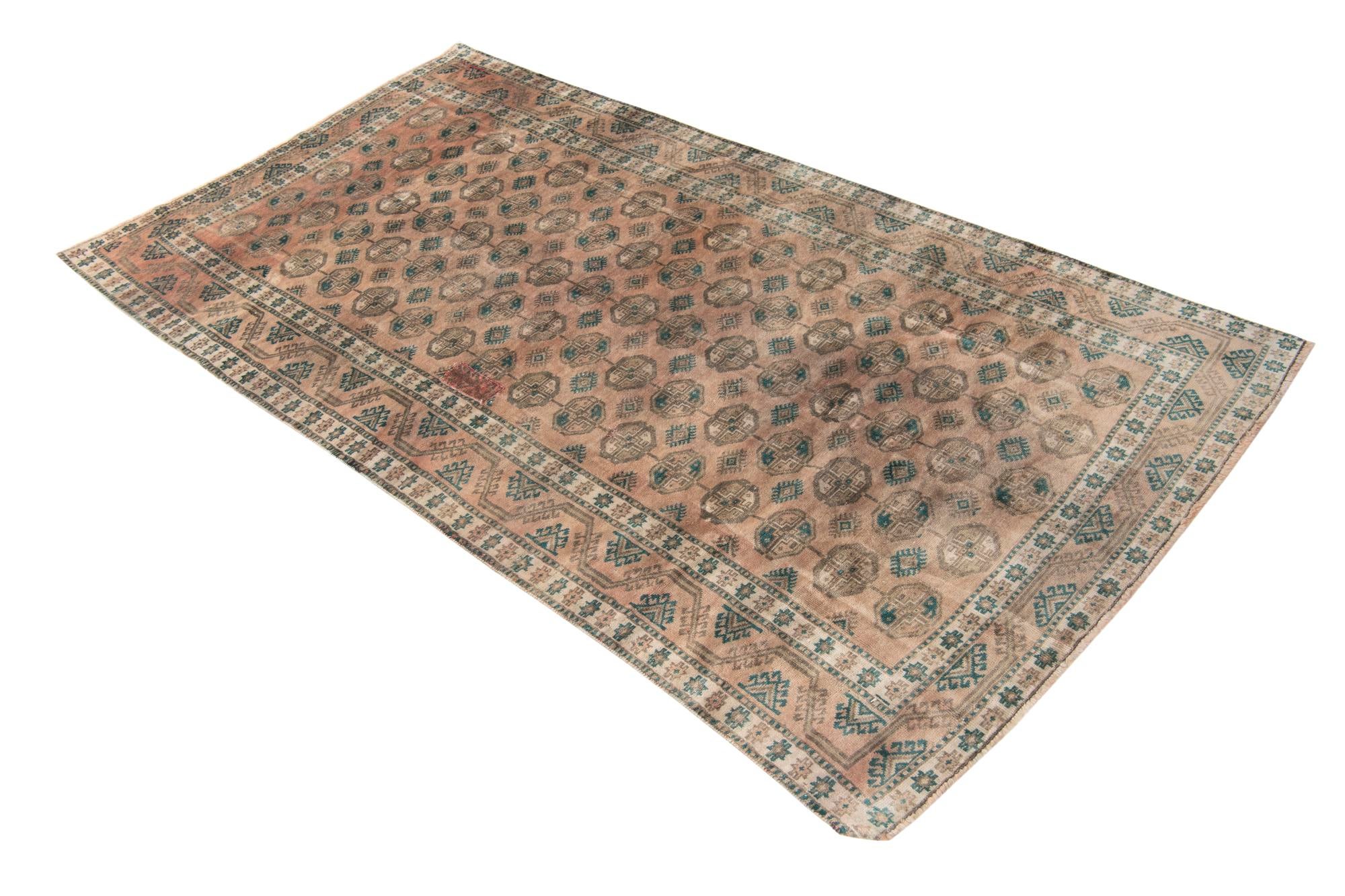 4' x 7' Hand Knotted Ultra Vintage Persian Wool Rug