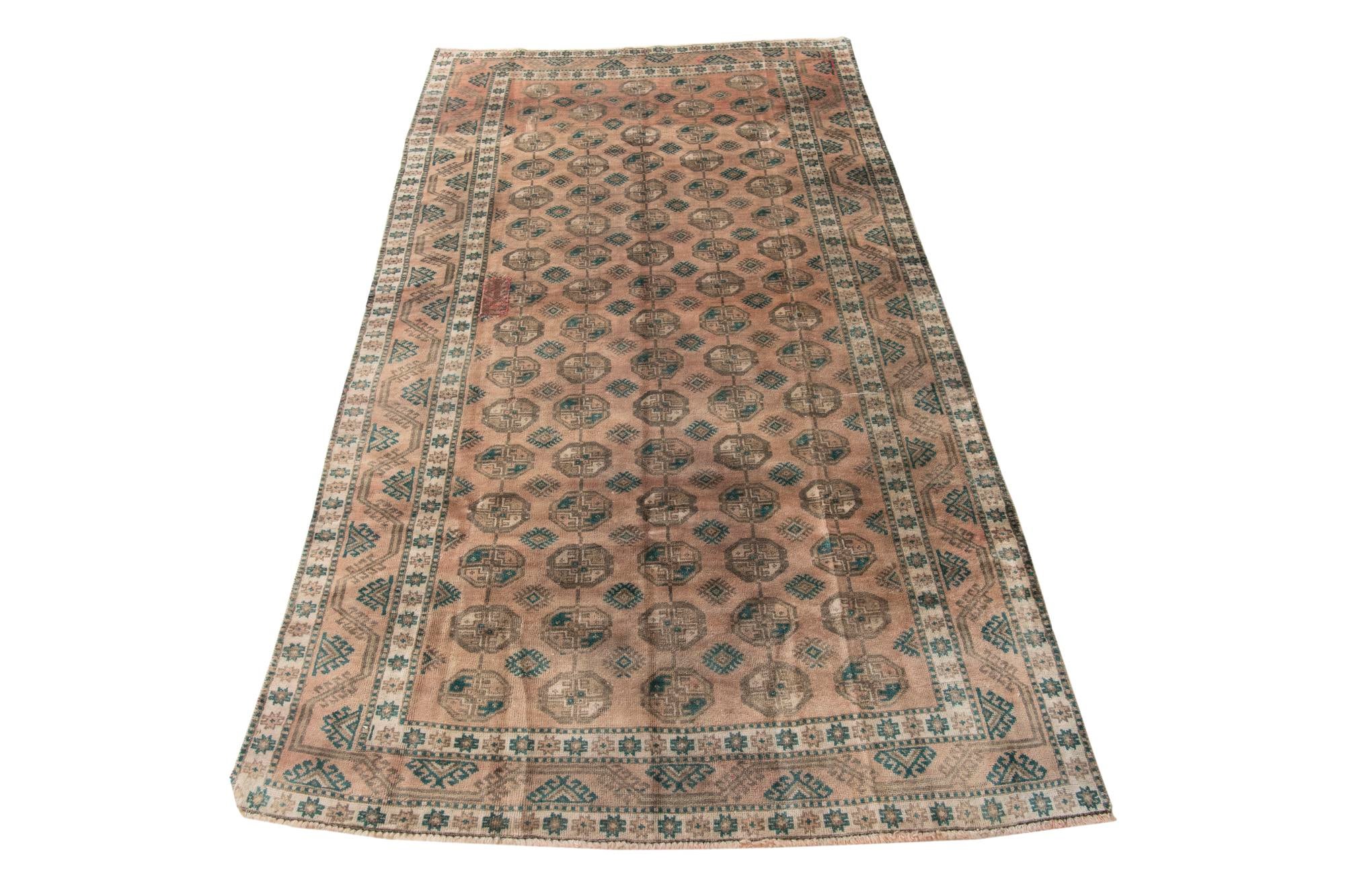 4' x 7' Hand Knotted Ultra Vintage Persian Wool Rug
