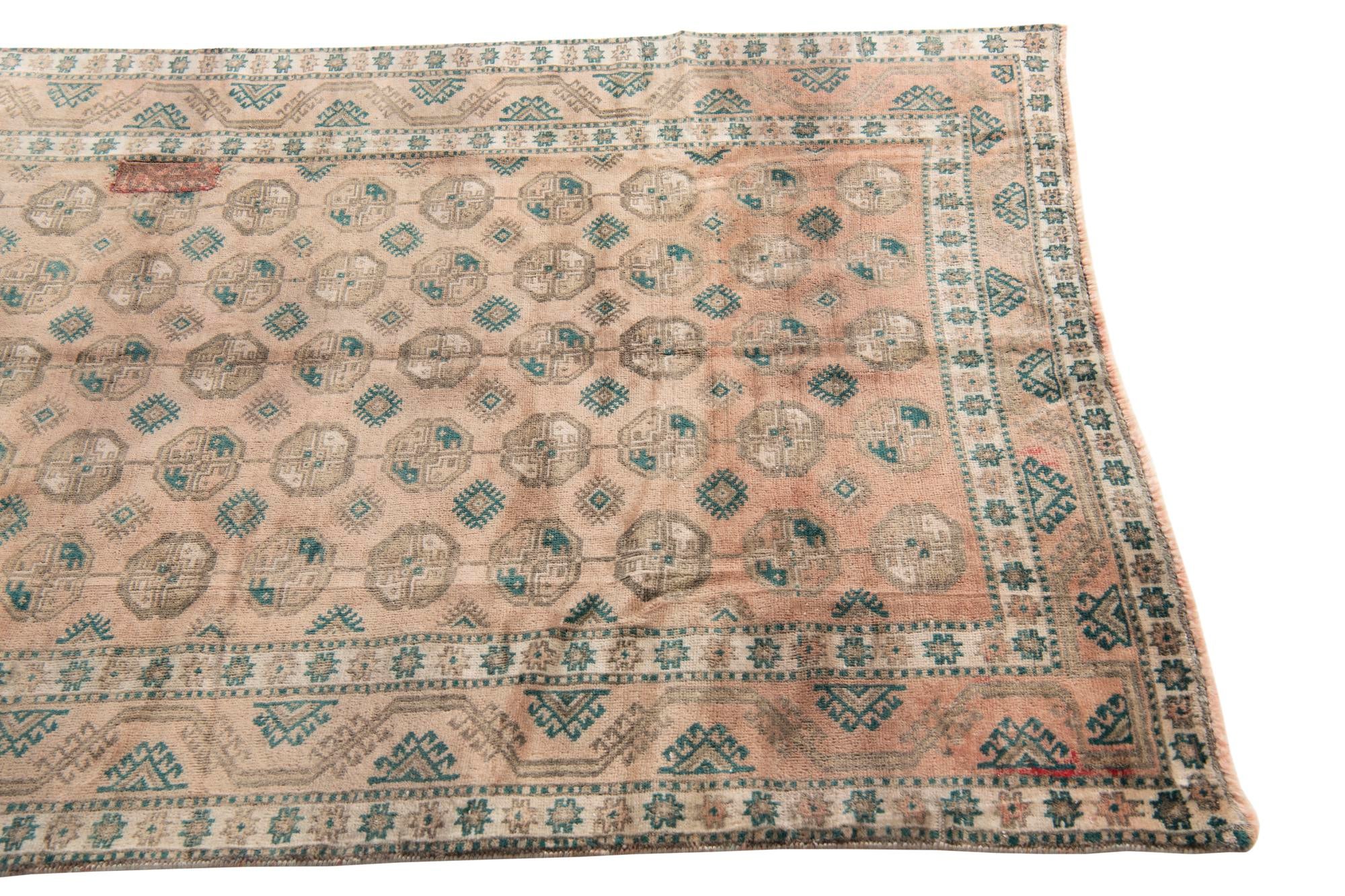 4' x 7' Hand Knotted Ultra Vintage Persian Wool Rug