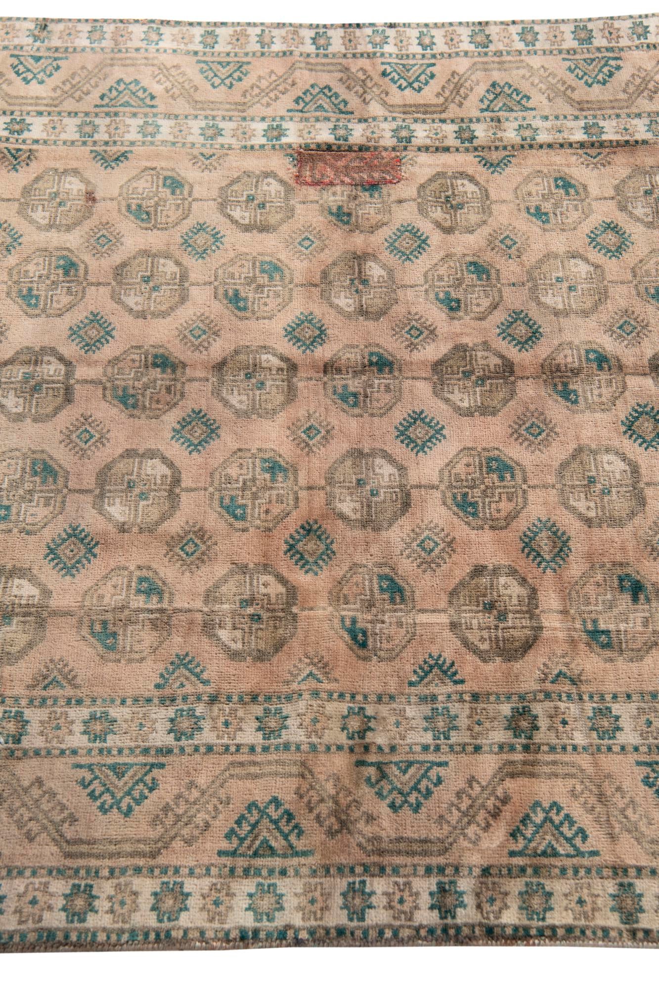 4' x 7' Hand Knotted Ultra Vintage Persian Wool Rug