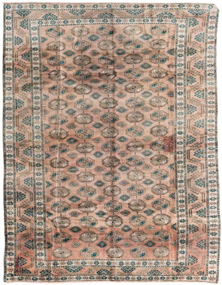 Detail image of 4' x 7' Hand Knotted Ultra Vintage Persian Wool Rug