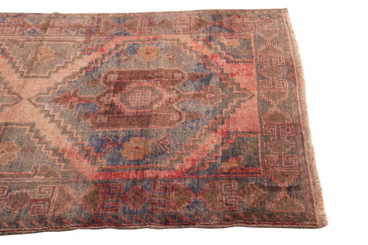 110cm x 195cm Hand Knotted Ultra Vintage Persian Wool Rug
